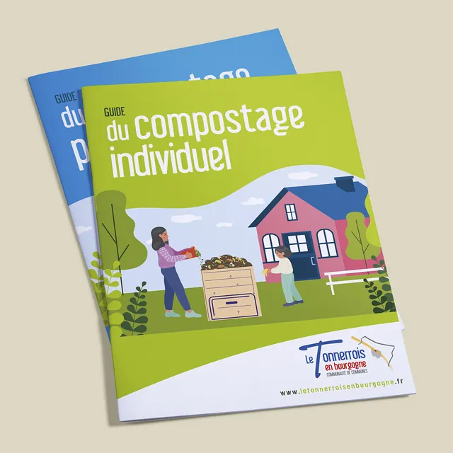 Les deux guides du compostage individuel du Tonnerrois en Bourgogne.